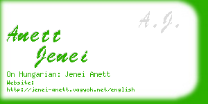 anett jenei business card